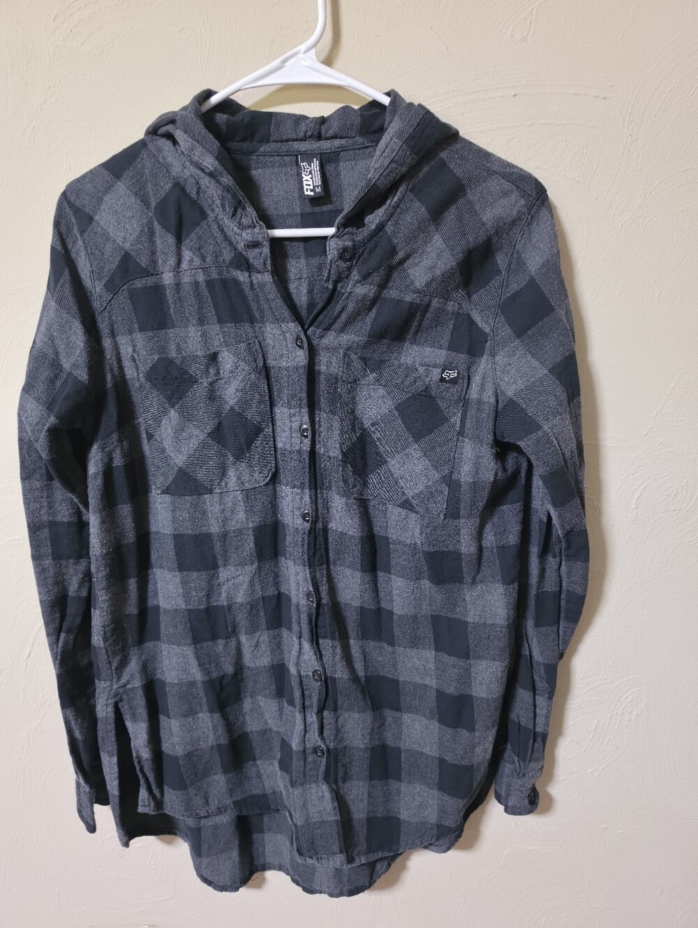 Fox Racing Mens Flannel Shirt With Hood